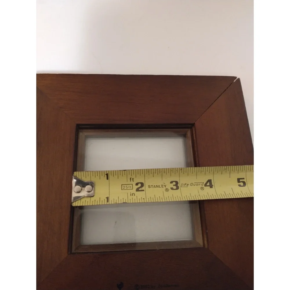 Vintage Religious Psalm 118:24 Picture Frame 3.25 x 3.25 Inch Thick Wood Outline